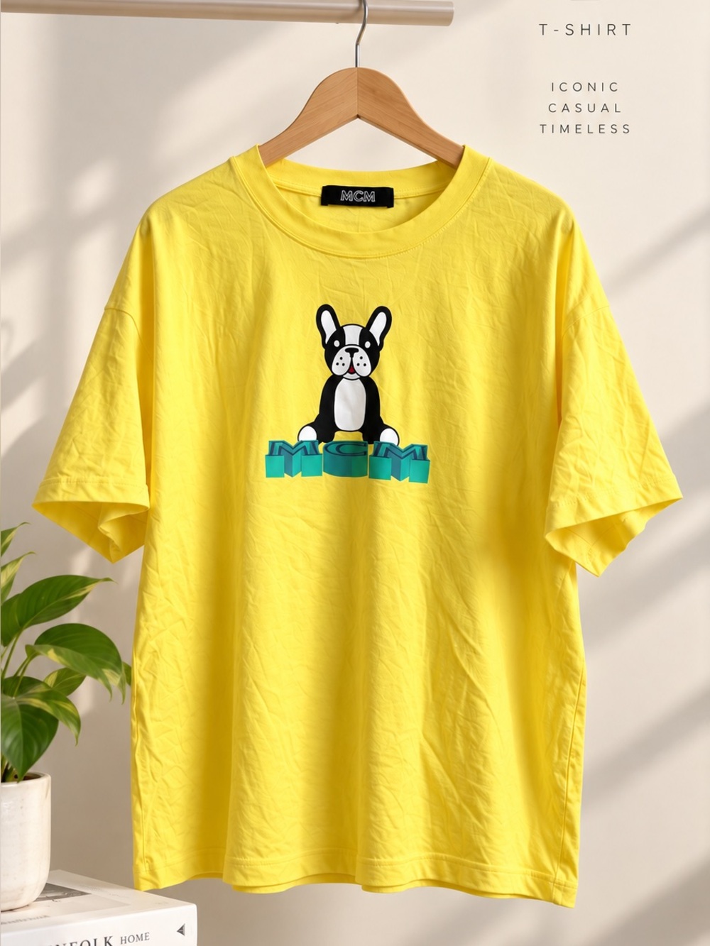 MCM Vibrant Yellow Cotton Tee